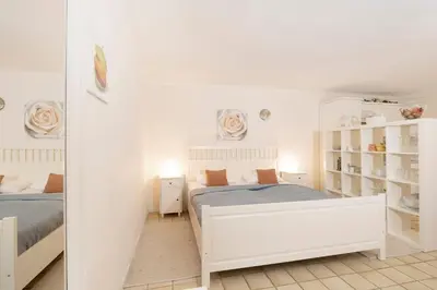 Ein Bett oder Betten in einem Zimmer der Unterkunft Erlenstübchen