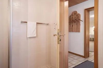 Ein Badezimmer in der Unterkunft Erlenstübchen