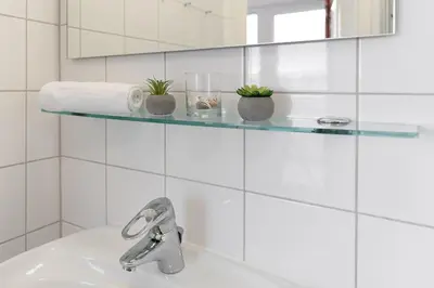 Ein Badezimmer in der Unterkunft Seepferdchen Blomen