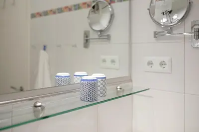 Ein Badezimmer in der Unterkunft Haus Beau Rivage Ostseegrass