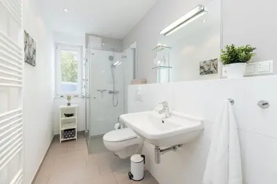 Ein Badezimmer in der Unterkunft Badeweg 15 Düne24
