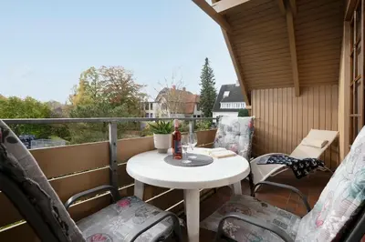 Ein Balkon oder eine Terrasse in der Unterkunft Alte Bergstraße 6 Windgeflüster