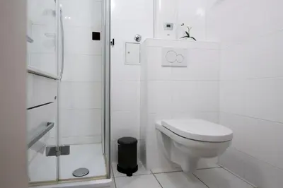Ein Badezimmer in der Unterkunft Alte Bergstraße 6 Windgeflüster