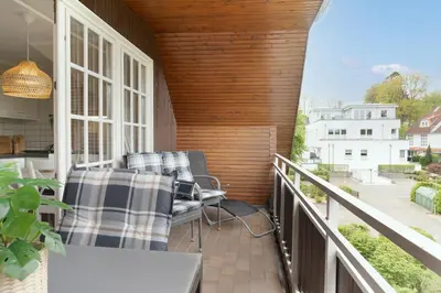 Ein Balkon oder eine Terrasse in der Unterkunft Seepark Lindenallee Krabbe