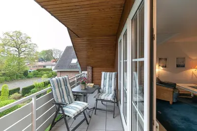 Ein Balkon oder eine Terrasse in der Unterkunft Seepark Wohnung 32