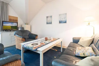 Ein Sitzbereich in der Unterkunft Seepark Wohnung 32
