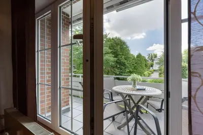 Ein Balkon oder eine Terrasse in der Unterkunft Seepark Wohnung 23