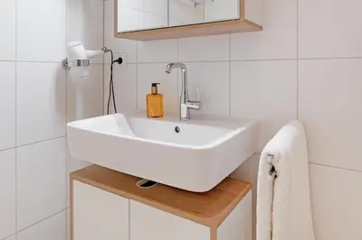 Ein Badezimmer in der Unterkunft Seepark Südblick