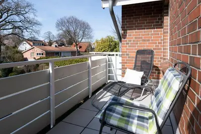 Ein Balkon oder eine Terrasse in der Unterkunft Seepark Südblick