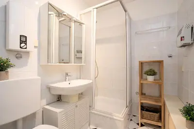 Ein Badezimmer in der Unterkunft Kammerweg 89 Ankerplatz