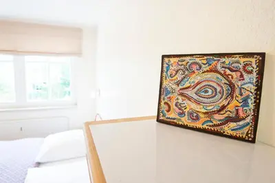 Ein Bett oder Betten in einem Zimmer der Unterkunft Haus am Kurpark Timmendorfer Strand Wohnung 4