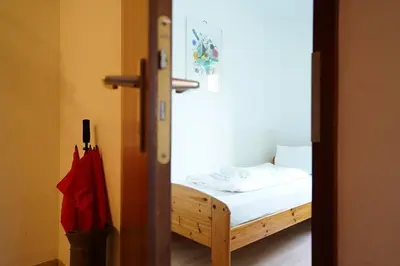 Ein Bett oder Betten in einem Zimmer der Unterkunft Seepark Muschelschubser