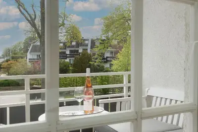 Ein Balkon oder eine Terrasse in der Unterkunft Seepark Lindenallee Waterkant Scharbeutz