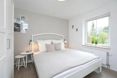Ein Bett oder Betten in einem Zimmer der Unterkunft Scharbutze am Hörn