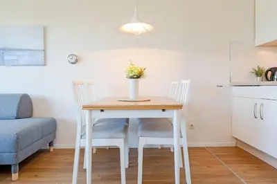 Küche/Küchenzeile in der Unterkunft Haus Bellevue Möwensuite
