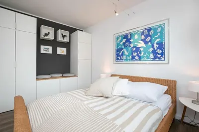Ein Bett oder Betten in einem Zimmer der Unterkunft Appartementhausanlage Wennseestraße Kleines Glück