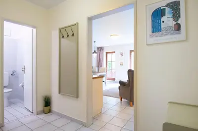 Ein Badezimmer in der Unterkunft Haus am Kurpark Scharbeutz Wohnung 3