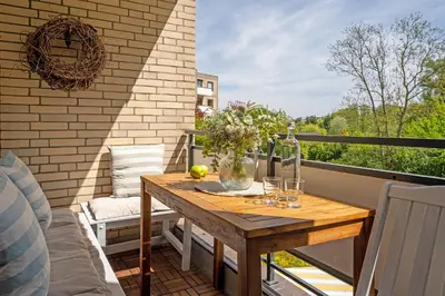 Ein Balkon oder eine Terrasse in der Unterkunft Gorch-Fock-Ring 28 Gorch-Fock I