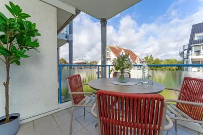 Ein Balkon oder eine Terrasse in der Unterkunft Hansa-Residenz Strandglück