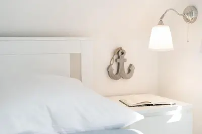 Ein Bett oder Betten in einem Zimmer der Unterkunft Badeweg 4 Bullerbü 10