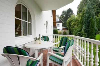 Ein Balkon oder eine Terrasse in der Unterkunft Haus Pegasus App 1