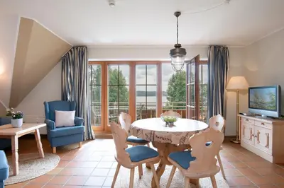 TV/Unterhaltungsangebot in der Unterkunft Landhaus Pönitz am See Wohnung 11