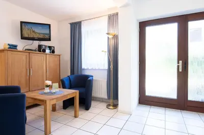 Küche/Küchenzeile in der Unterkunft Badeweg 4 Strandläufer 1