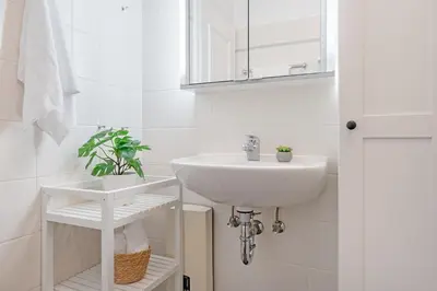 Ein Badezimmer in der Unterkunft Landhaus Pönitz am See Wohnung 7