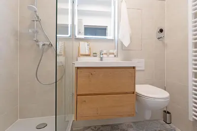 Ein Badezimmer in der Unterkunft Hang 13 Möwenblick