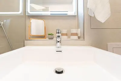 Ein Badezimmer in der Unterkunft Hang 13 Möwenblick