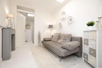 Ein Sitzbereich in der Unterkunft Hauptstraße 26e Seeluft