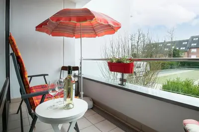 Ein Balkon oder eine Terrasse in der Unterkunft Erste Reihe