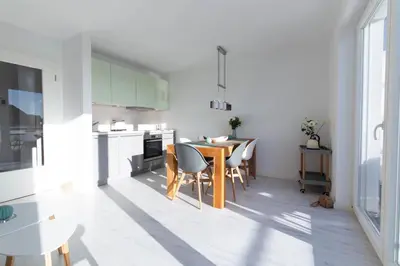 Küche/Küchenzeile in der Unterkunft Ferienwohnung Quartier 26