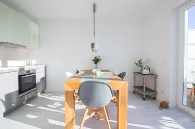 Küche/Küchenzeile in der Unterkunft Ferienwohnung Quartier 26