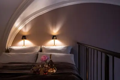 Ein Bett oder Betten in einem Zimmer der Unterkunft ARVED Apartments