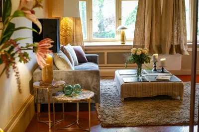 Ein Sitzbereich in der Unterkunft ARVED Apartments
