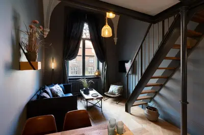 Ein Sitzbereich in der Unterkunft ARVED Apartments