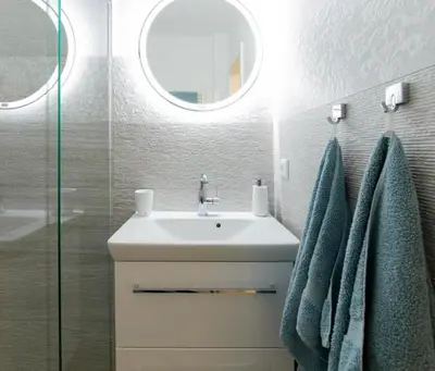 Ein Badezimmer in der Unterkunft Strandliebe