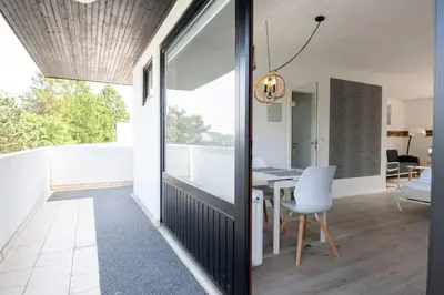 Ein Balkon oder eine Terrasse in der Unterkunft Sea-Loft