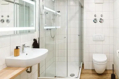 Ein Badezimmer in der Unterkunft Fewo Seebrücke