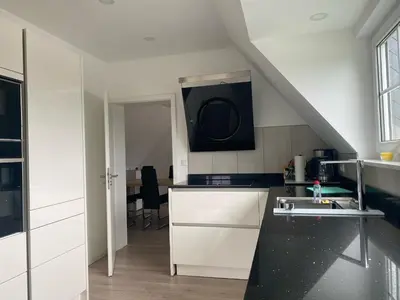 Küche/Küchenzeile in der Unterkunft Ferienwohnung Falkenfeld