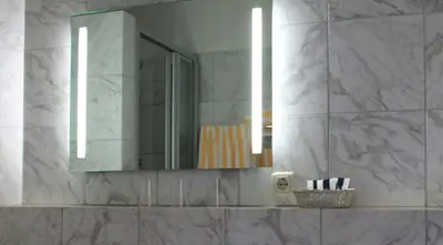 Ein Badezimmer in der Unterkunft Hotel Wakenitzblick