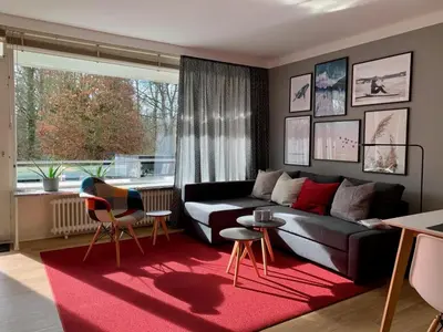 Ein Sitzbereich in der Unterkunft Ferienwohnung Enjoy ah13