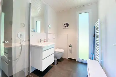 Ein Badezimmer in der Unterkunft Gronenberger Mühle Haus 1
