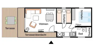 Grundriss der Unterkunft Gronenberger Mühle Haus 6