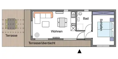 Grundriss der Unterkunft Gronenberger Mühle Haus 9