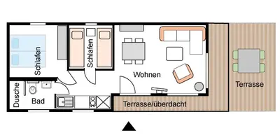 Grundriss der Unterkunft Gronenberger Mühle Haus 14