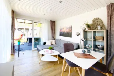 Ein Sitzbereich in der Unterkunft Gronenberger Mühle Haus 16