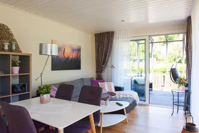 Ein Sitzbereich in der Unterkunft Gronenberger Mühle Haus 17
