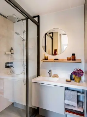 Ein Badezimmer in der Unterkunft Gronenberger Mühle Haus 25